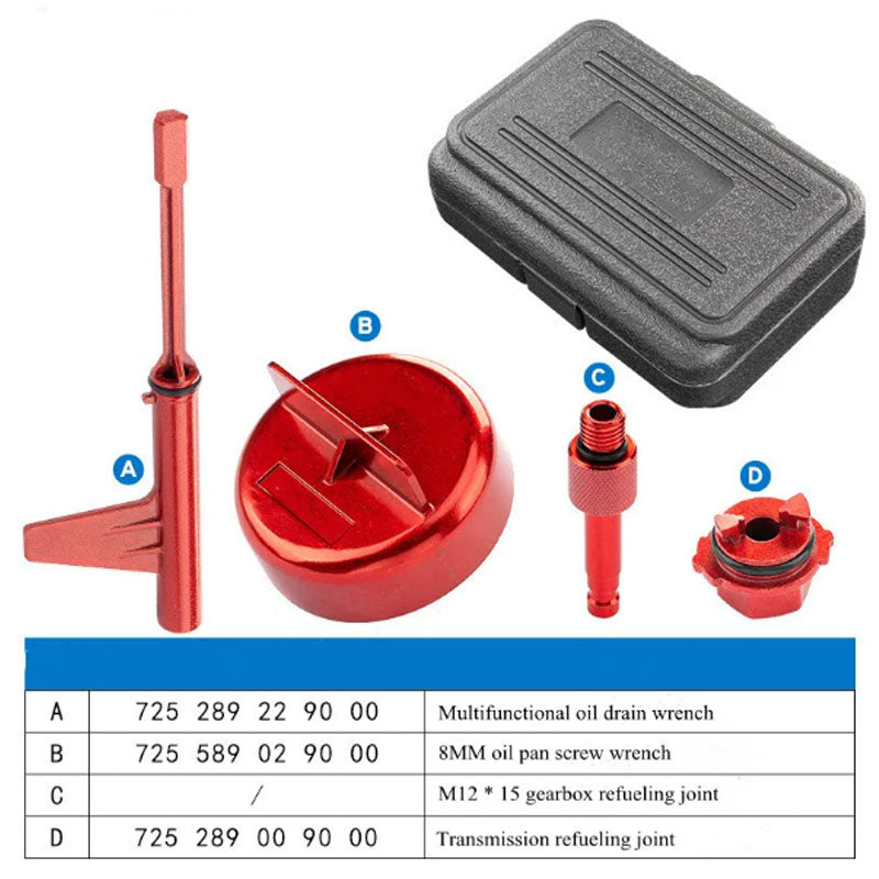 4PCS Transmission Oil Filling Tool for 725.0 9-Speed