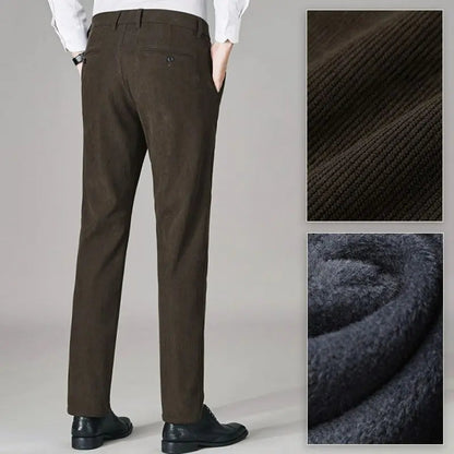 Men's Warm Plush Corduroy Casual Pants