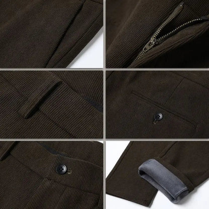 Men's Warm Plush Corduroy Casual Pants