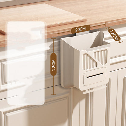 Folding Hanging Kitchen Waste Trash Can