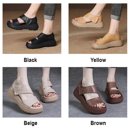 Women's Retro Thick Sole Velcro Sandals