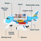 Detachable Transport Cargo Airplane Toy with 2PCS Cars