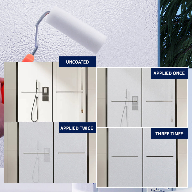 🔥Big Sale 50% OFF🔥Waterproof UV Resistant Frosted Glass Paint with Roller Brush