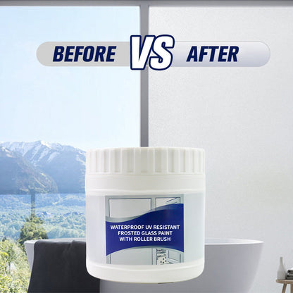 🔥Big Sale 50% OFF🔥Waterproof UV Resistant Frosted Glass Paint with Roller Brush
