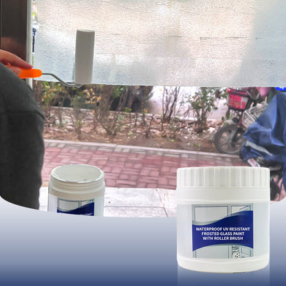 🔥Big Sale 50% OFF🔥Waterproof UV Resistant Frosted Glass Paint with Roller Brush