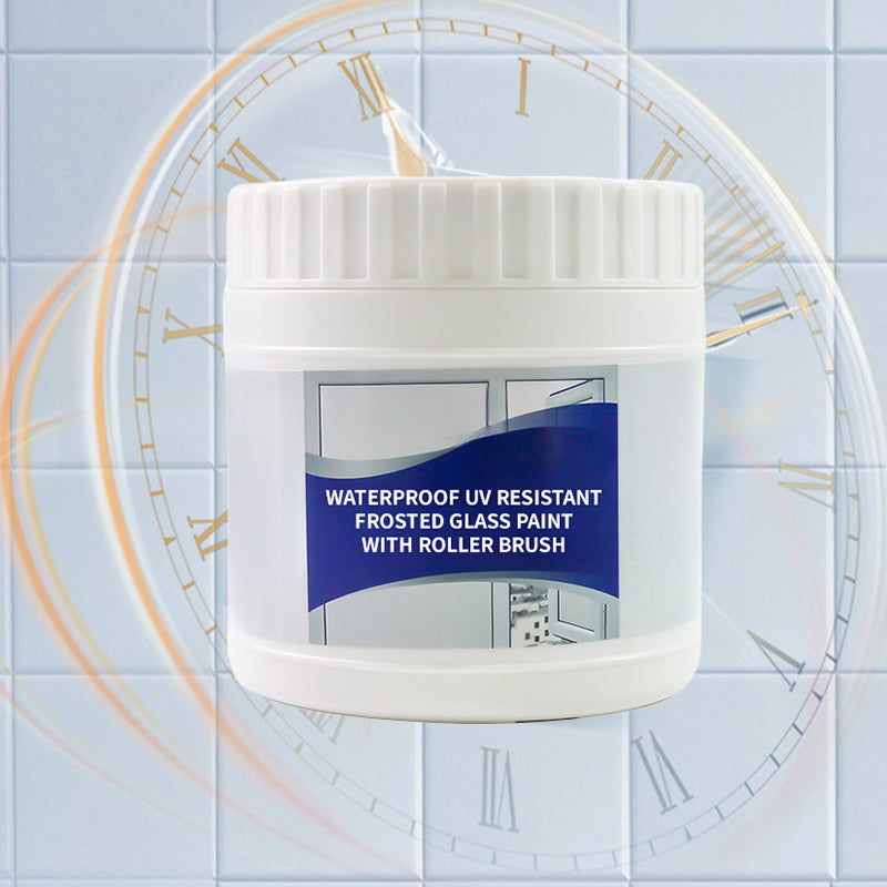 🔥Big Sale 50% OFF🔥Waterproof UV Resistant Frosted Glass Paint with Roller Brush