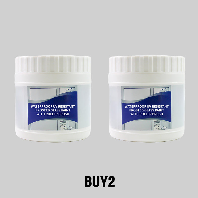 🔥Big Sale 50% OFF🔥Waterproof UV Resistant Frosted Glass Paint with Roller Brush