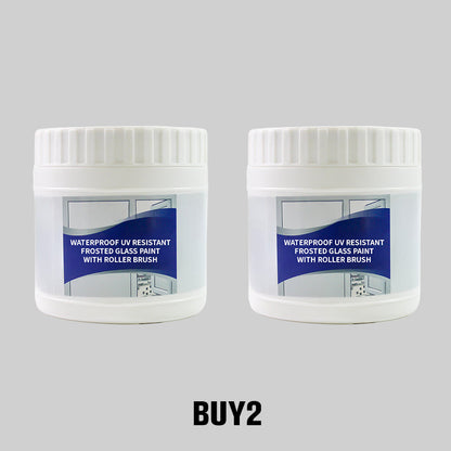 🔥Big Sale 50% OFF🔥Waterproof UV Resistant Frosted Glass Paint with Roller Brush