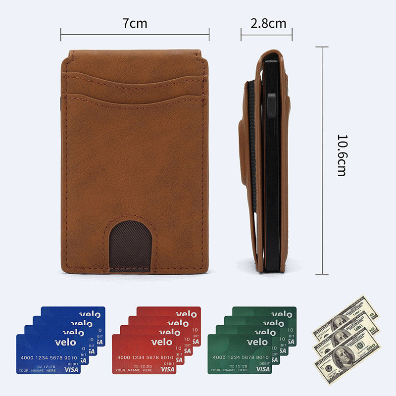 🎁Hot Sale🔥PU Leather Money Clip with RFID Blocking