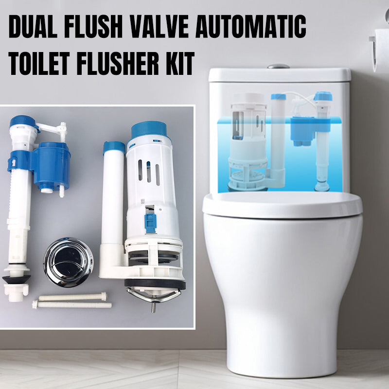 Dual Flush Valve Automatic Toilet Flusher Kit