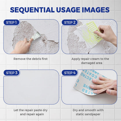 🛡Waterproof & Mildew-Resistant Wall Repair Paste🌿