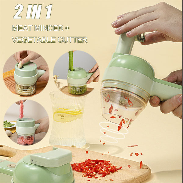 4 In 1 Handheld Electric Vegetable Cutter Set（50% OFF）-2