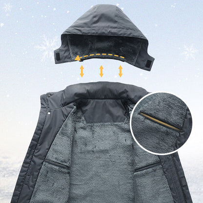 [Warm Gift] Men’s Outdoor Fleeced Windproof Coat