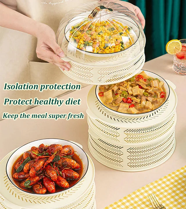 🔥New Year Sale🔥Dust-proof and Anti-mosquito Multi-layer Hollow Dish Cover